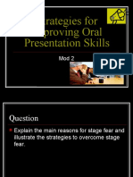 Strategies For Improving Oral Presentation Skills