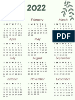 2022 Calendar with Monthly Planner