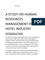 Human Resource Management in Hotel Industry