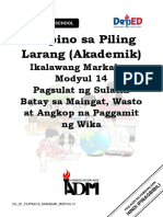 ADM Modyul 14 Filipino Sa Piling Larang Akademik 1