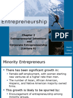 Entrepreneurial Intentions and Corporate Entrepreneurship (Lecture 6)