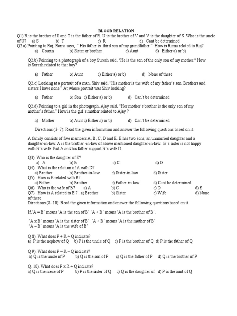 Blood Relation | PDF | Family | Living Arrangements