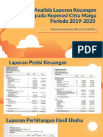 Analisis Laporan Keuangan Koperasi Citra Marga 2019-2020