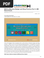 MCQ in Machine Design and Shop Practice Part 3 ME Board Exam