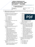 Soal Al Qur'an Hadits Kelas XII SMT I