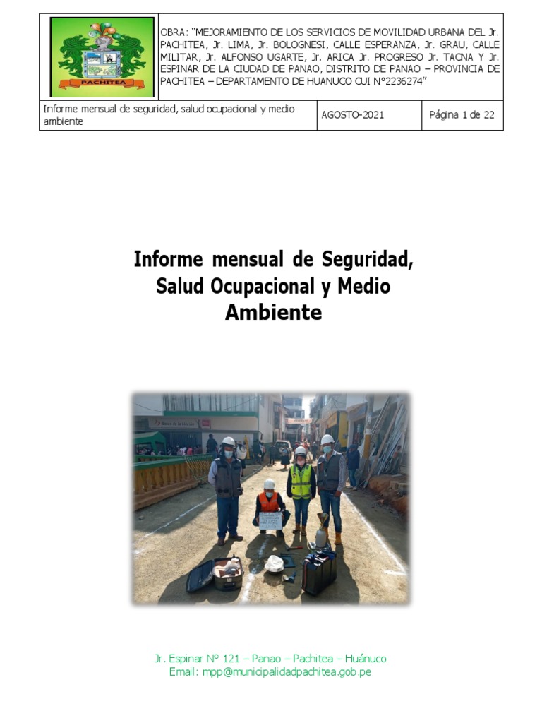 Informe de Agosto 2021 | PDF | Seguridad y salud ocupacional | Lima