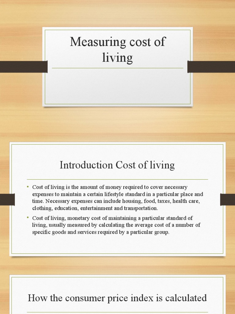 Measuring of Cost Living | PDF | Cost Of Living | Consumer Price Index