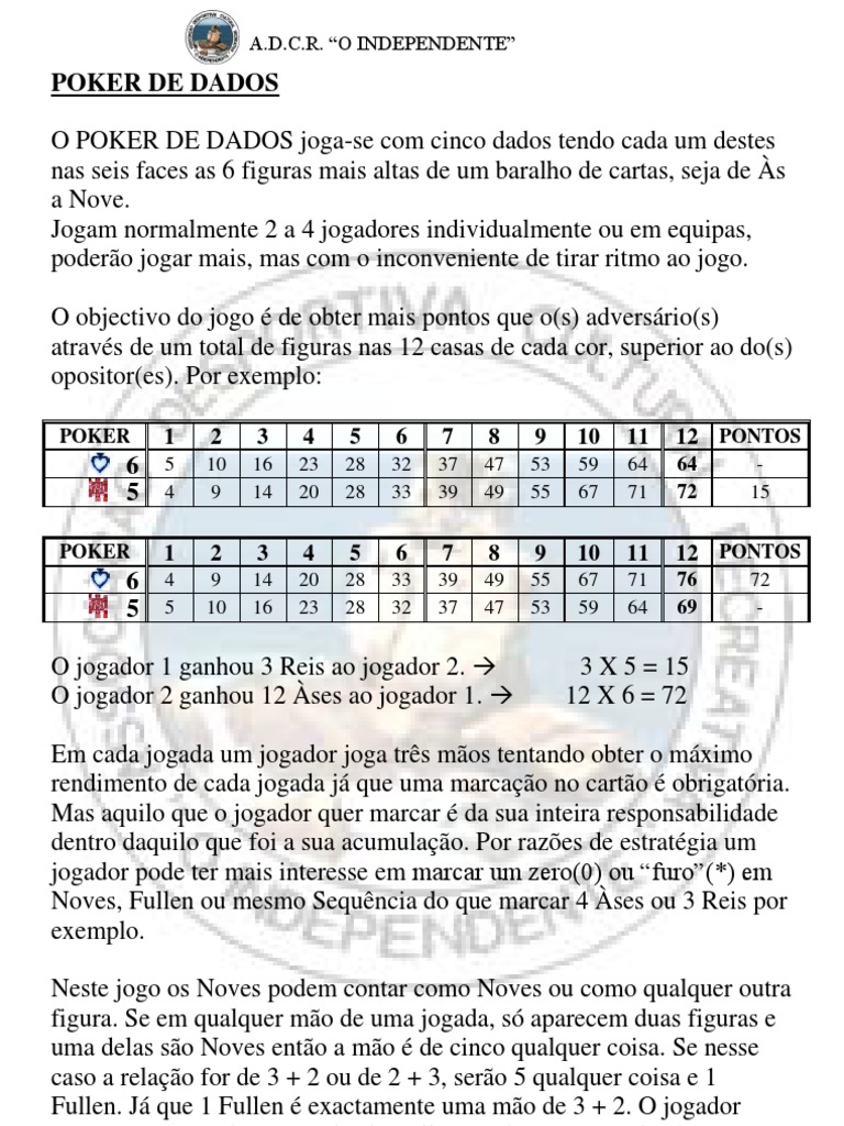 Regras de Jogos Com Baralho, PDF, Pôquer