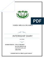JAMIA MILLIA ISLAMIA Internship Diary Case Analysis