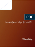 Companies (Auditor’s Report) Order, 2020 highlights