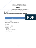 Bscs-402 Data Structure Lab 1