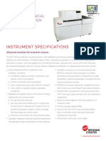 Instrument Specifications: DXC 700 Au Clinical Chemistry System