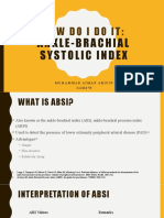 Ankle Brachial Systolic Index