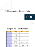 Representing Integer Data: Chapt. 4