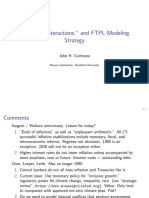 "Strategic Interactions," and FTPL Modeling Strategy: John H. Cochrane