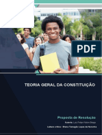 Teoria Geral Da Constituição: Proposta de Resolução