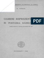 Nicolae Iorga - Oameni Reprezentativi În Purtarea Războaielor - Lecții Ținute La Şcoala de Război În 1937