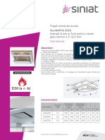 Fisa Tehnica Siniat Trapa de Acces Alumatic Ei30 Tavan B