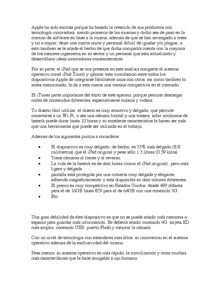 Analisis Caso Apple PDF Yo pad Apple Inc.