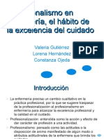 Profesionalismo en Enfermería, El Hábito de La