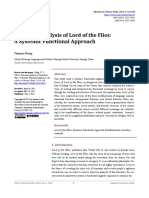 Discourse Analysis of Lord of The Flies: A Systemic Functional Approach