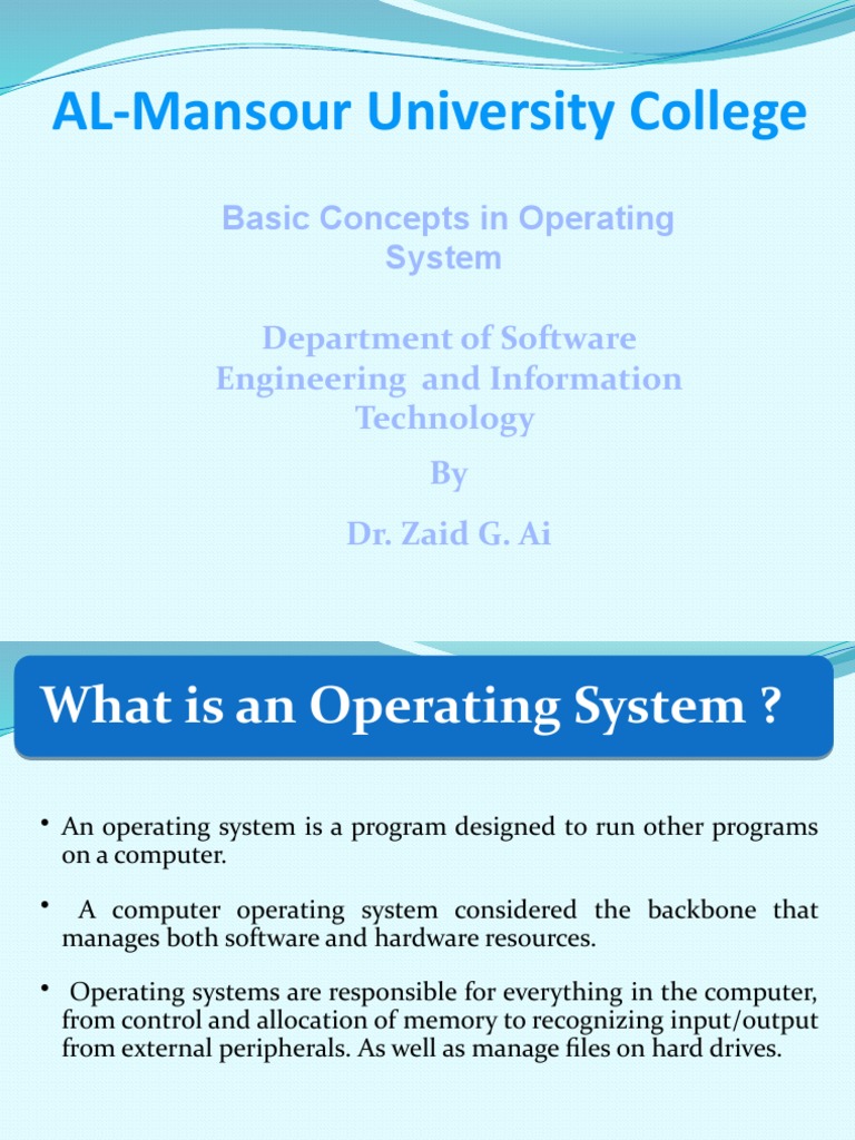 Presentation of Operating System | PDF | Computer Data Storage ...