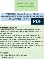 Aula 1 - Introdução As ENERGIA RENOVAVEIS