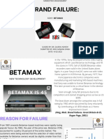 Brand Failure:: Sony-Betamax