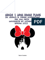 Grade 1 Long Range Plans