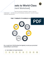 The 7 Threats To World-Class: (Self-Assessment Worksheet)