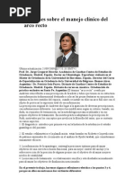 Reflexiones Sobre El Manejo Clínico Del Arco Recto