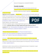 Management of Hospitalized Children with COVID-19