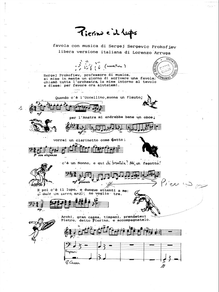 Pierino e Il Lupo Partitura | PDF