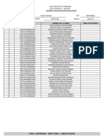 Control de Boletas de Evaluación: Ciclo Escolar Primaria Nivel Educativo: 2020-2021