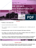 CVE 415 Lec 1 Introduction to Transportation and Highway Engineering