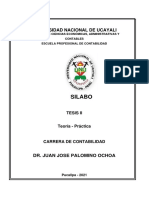Silabo Tesis I Jjpo 2021 Pucallpa-Aguaytia Viii Ciclo