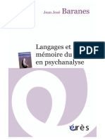 Langages Et Mémoire Du Corps en Psychanalyse-2012
