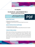 E-Lkpd Barisan Aritmetika: Berbasis Problem Based Learning