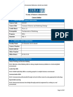 Consumer Behaviour and Marketing Strategy - Course Outline