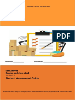 2.1 - SITXINV001 Receive and Store Stock Student Assessment Guide