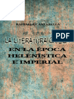 Raffaele, Cantarella - La Literatura Griega de La Época Helenística e Imperial