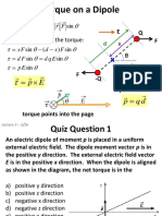 Torque On A Dipole: F R F R