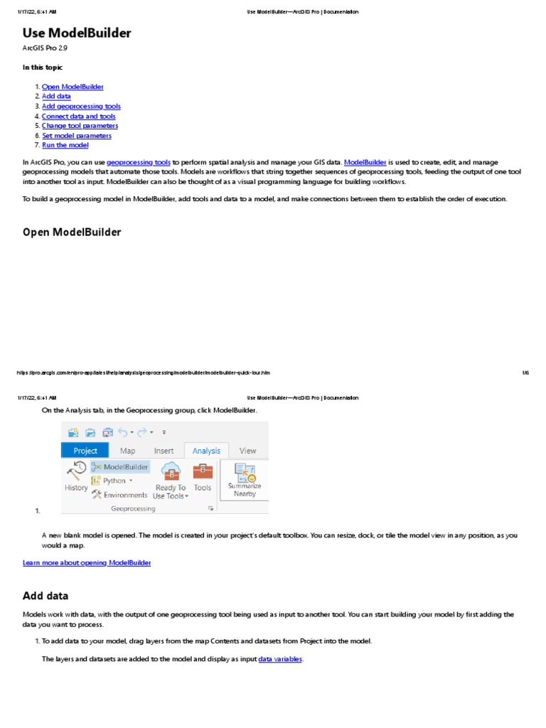 ArcGIS Pro ModelBuilder Guide | PDF | Arc Gis | Geographic Information ...