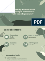 Sustainability Initiative: Would Composting On A Wide Scale Be Viable On A College Campus?