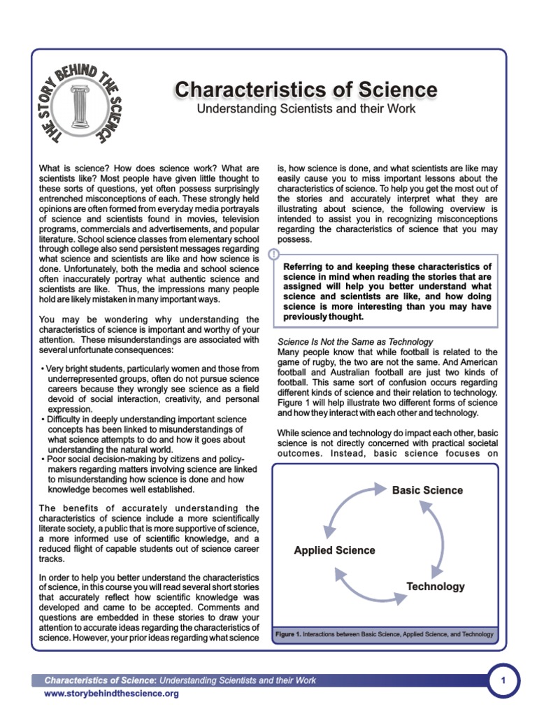 Understanding Science Characteristics | PDF | Science | Theory