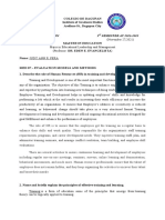 Colegio de Dagupan Midterm Exam Questions Cover Human Resource Training and Development, Learning Theories, Educational Policies and K-12 Curriculum