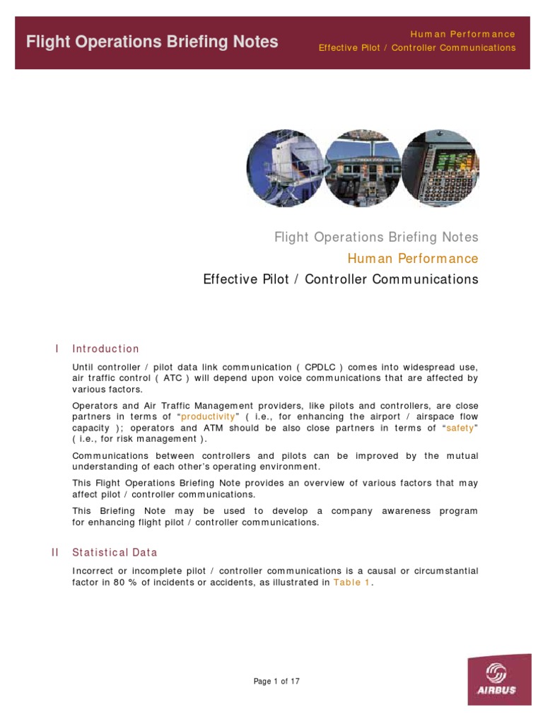 Pilot/Controller Communication Guide | PDF | Technology & Engineering