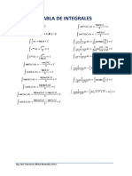 Tabla de Integrales Espe