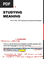 CH 1, Studying Meaning