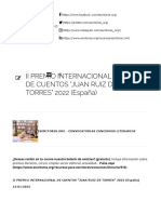 II PREMIO INTERNACIONAL DE CUENTOS - JUAN RUIZ DE TORRES - 2022 (España) - Escritores - Org - Recursos para Escritores